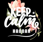 Keep Calm floral mug design with HANNAH text and decorative flowers