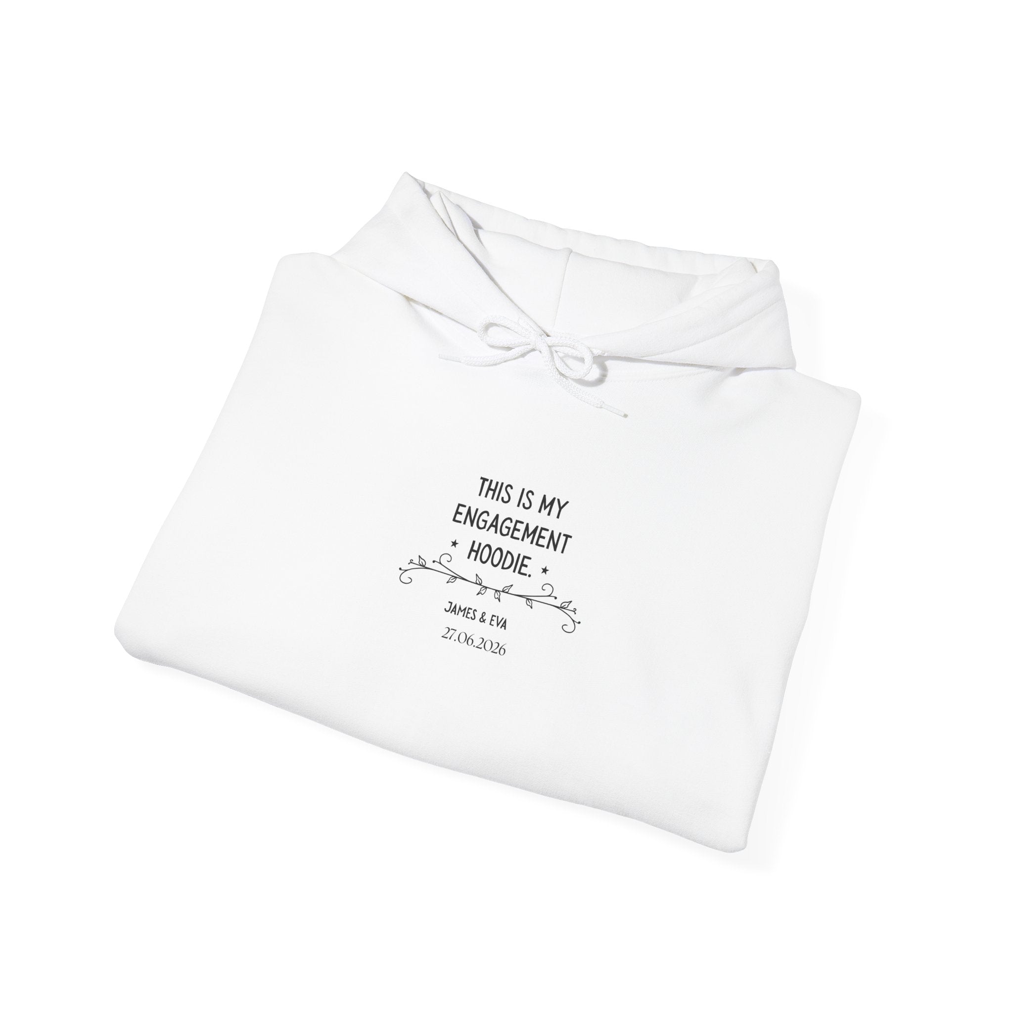 Personalised 'This Is My Engagement Hoodie' | Custom Names & Date | Couples Gift