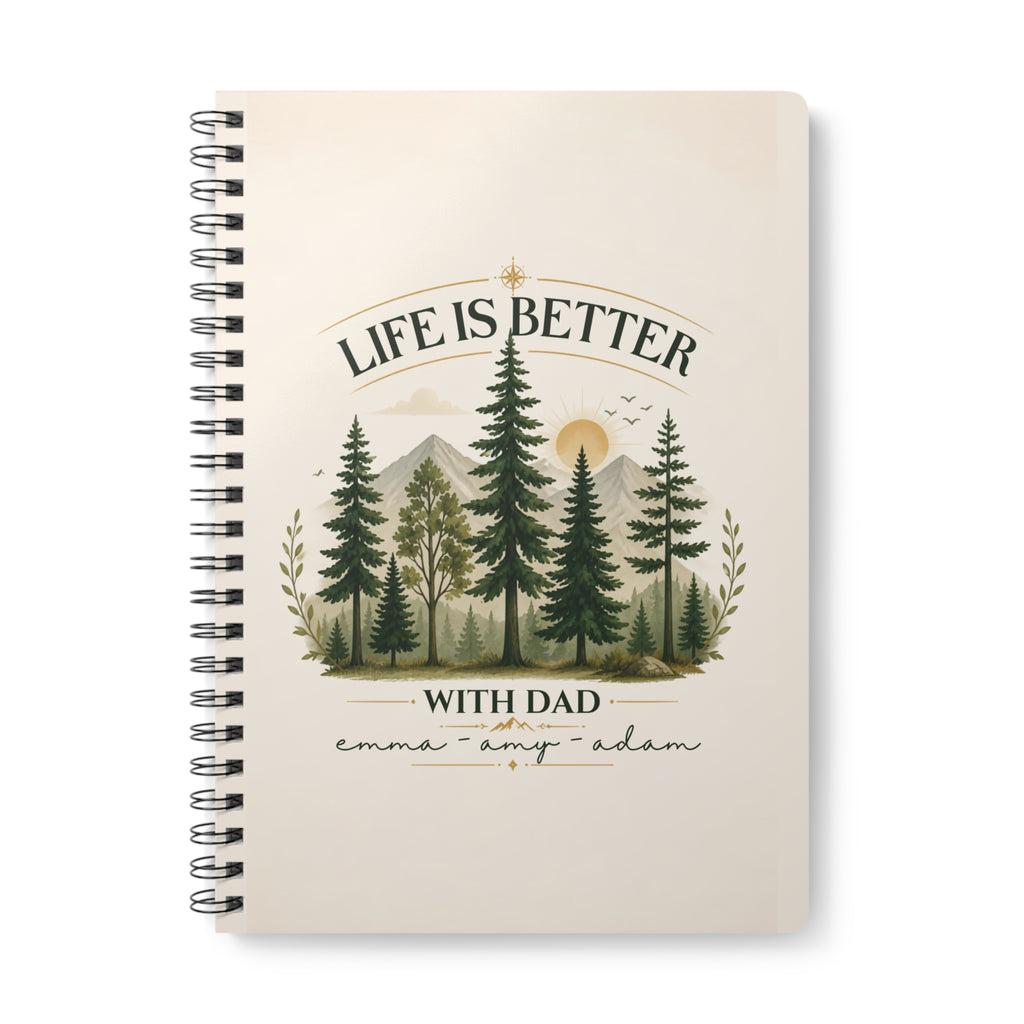 Personalised Notebook for Dad – Life Is Better With Dad, A5