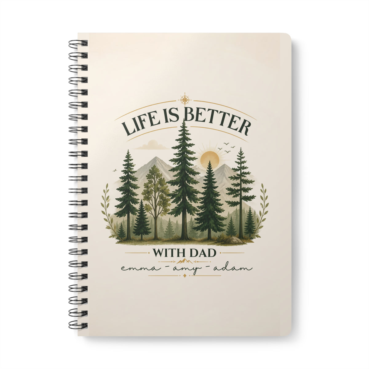 Personalised Notebook for Dad – Life Is Better With Dad, A5