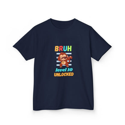 Kids Gaming Tee - BRUH Level (Age) Unlocked