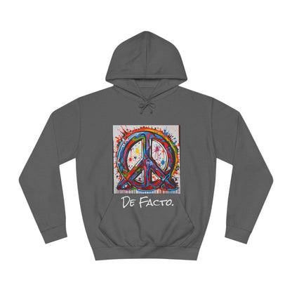 De Facto,  Hand Painted Peace Sign-  Hoodie