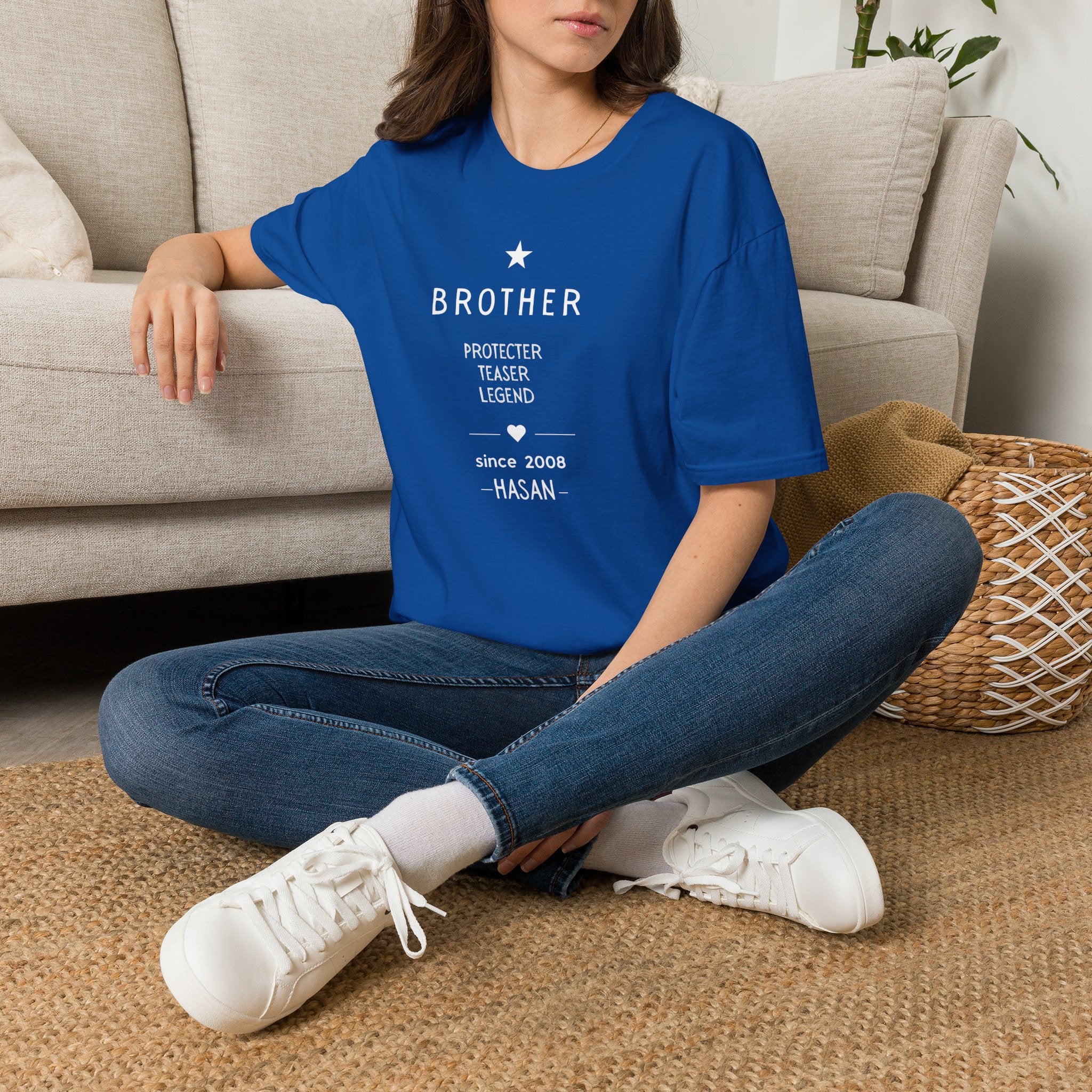 Personalised Brother T-Shirt | Protector Teaser Legend | Custom Name Gift
