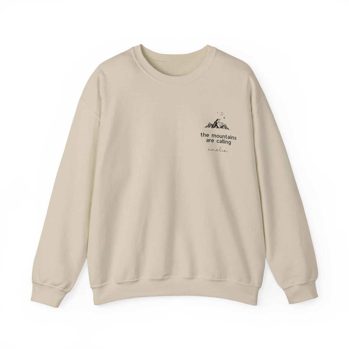Personalised The Mountains Are Calling Sweatshirt