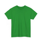 Green unisex heavy cotton t-shirt with crew neck and short sleeves