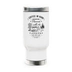 Coffee in Hand Adventure Travel Mug — Personalized 'Jessica' 14oz Stainless Steel