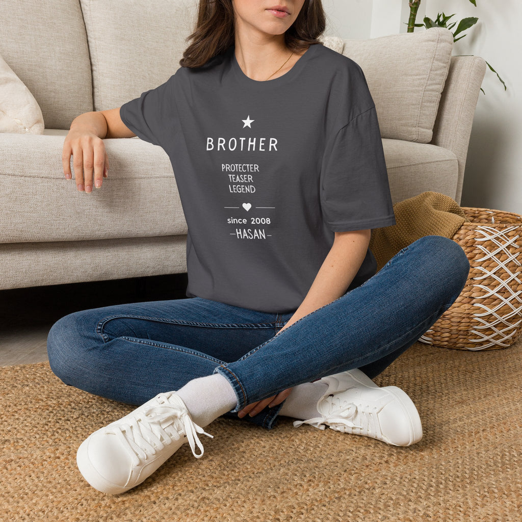 Personalised Brother T-Shirt | Protector Teaser Legend | Custom Name Gift