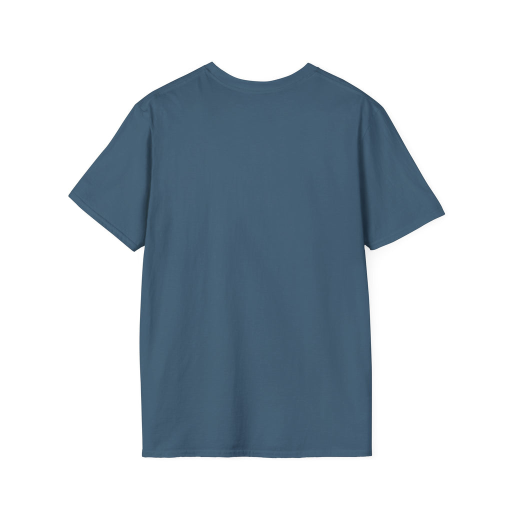 Navy crewneck T-shirt with plain back view