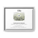 Personalised Wildflower Name Canvas Print — You're One in a Million - AlleyCrafters