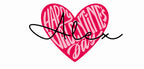 Pink heart Valentine’s Day typographic graphic with “Happy” script
