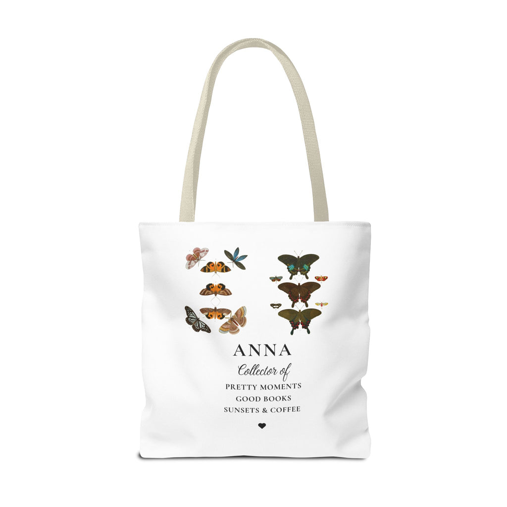 Personalised Butterfly Tote Bag — Custom Name & Collector Of Phrase Gift