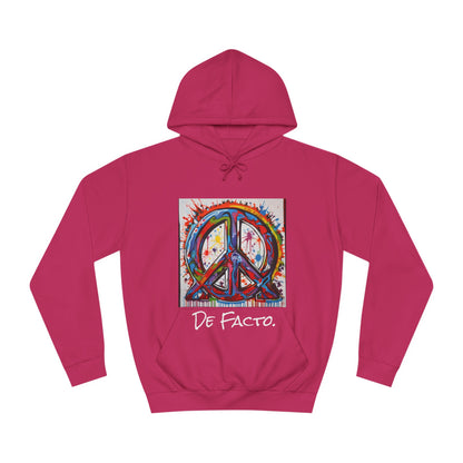 De Facto,  Hand Painted Peace Sign-  Hoodie