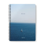 Calm Sea Personalised A5 Notebook — with Name & Year