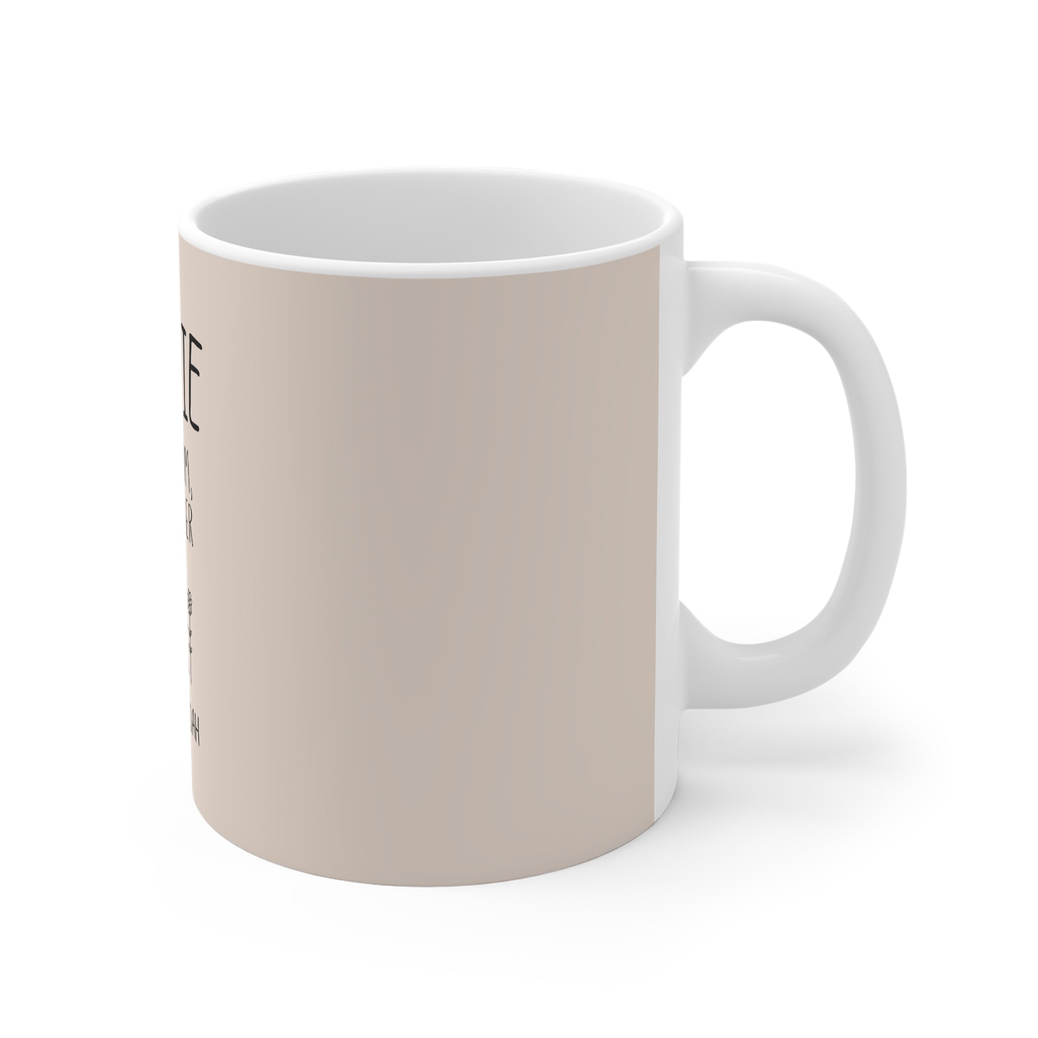 Auntie Like a Mum But Cooler Mug — Personalized 11oz Gift for Aunt, Custom Names (Isabelle • Noah)