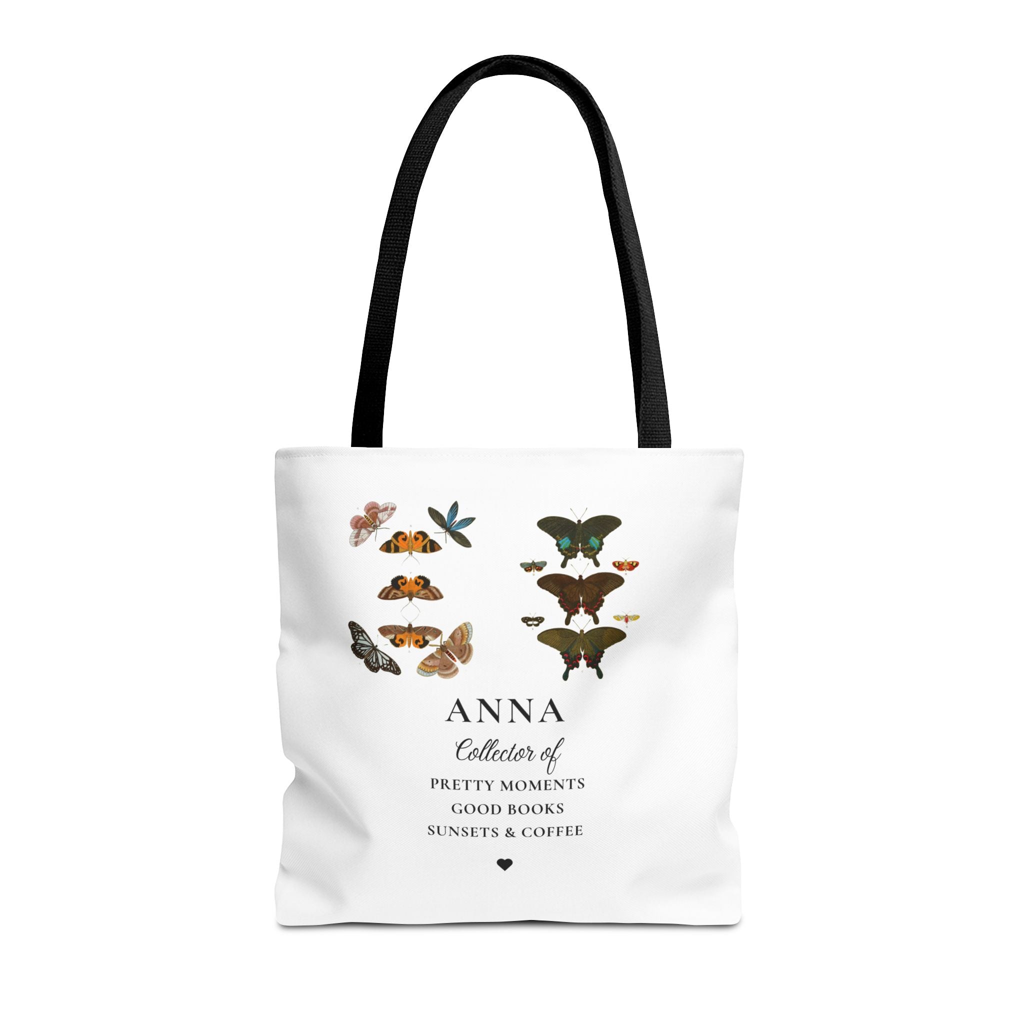Personalized Butterfly Tote Bag — "Anna, Collector of Pretty Moments"