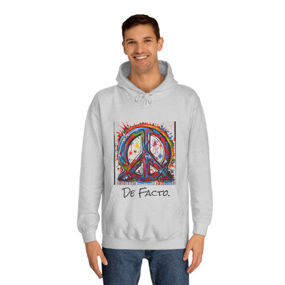 De Facto,  Hand Painted Peace Sign-  Hoodie