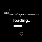 Black canvas tote bag front design: 'Honeymoon loading..', progress bar, heart