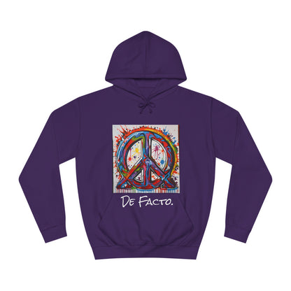 De Facto,  Hand Painted Peace Sign-  Hoodie