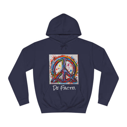 De Facto,  Hand Painted Peace Sign-  Hoodie