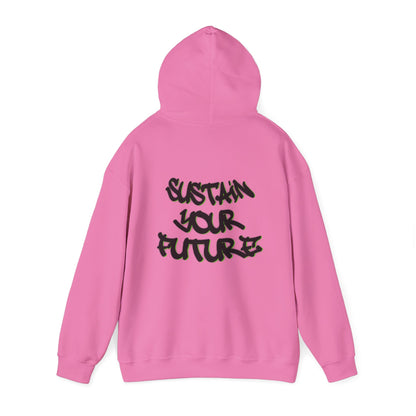Sustainable Hooded Sweatshirt - Sustain Your Future Design