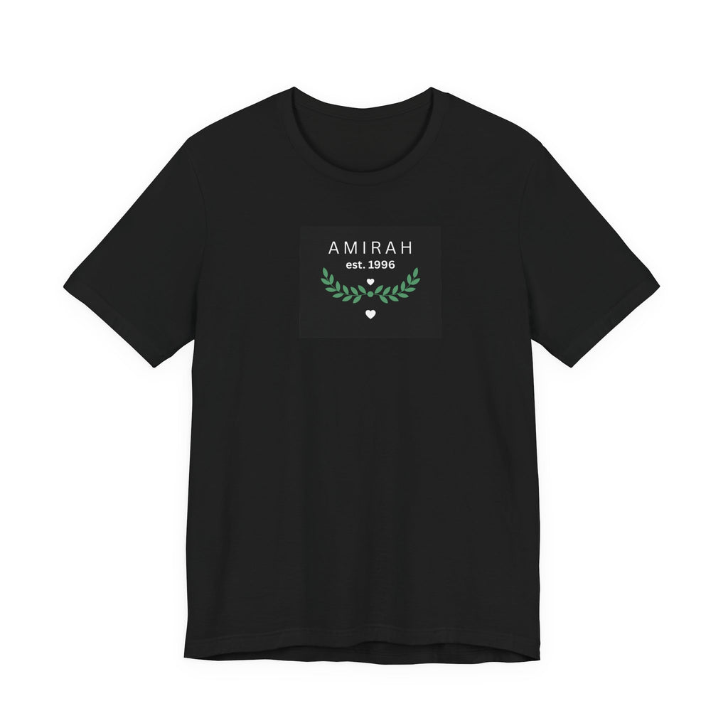 Personalised Name T-Shirt with Est Year | Custom Floral Monogram Tee
