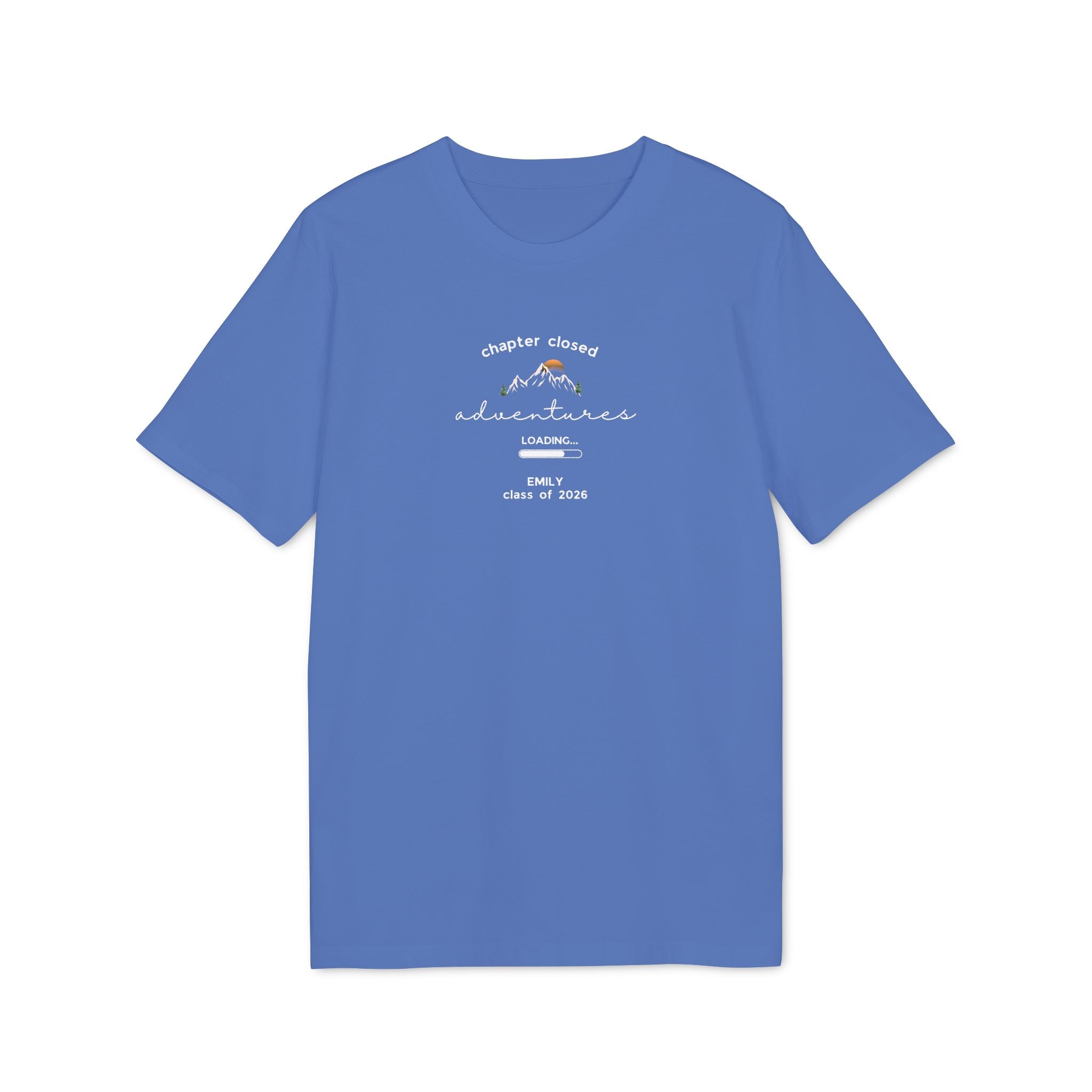Personalised Graduation T-Shirt | 'Chapter Closed, Adventures Loading' Custom Name Tee