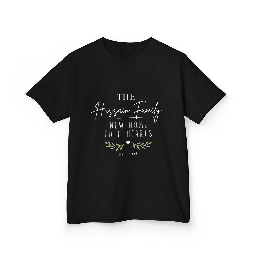 Kids' Personalised 'The [Name] Family' New Home Tee | Housewarming Gift