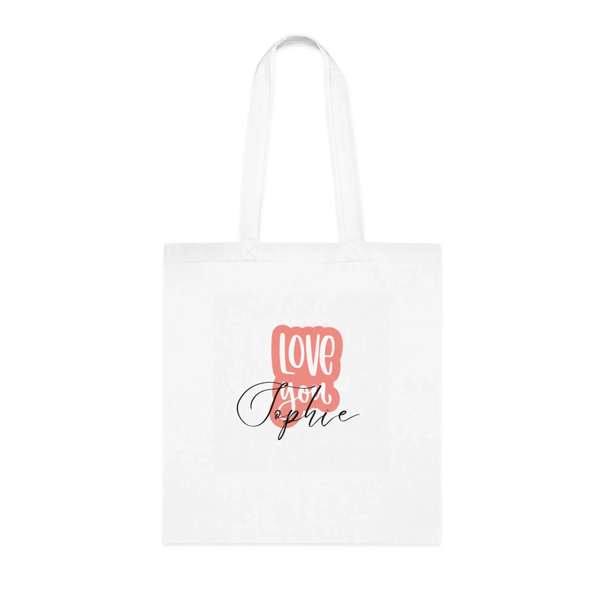 Love You Personalised Tote Bag | Add Any Name | Romantic Cotton Shopper - Alley Crafters