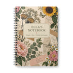 Ella's Notebook — Personalised Floral Vintage A5 Journal