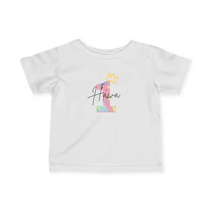 Colourful Crown One Birthday Tee for Infants