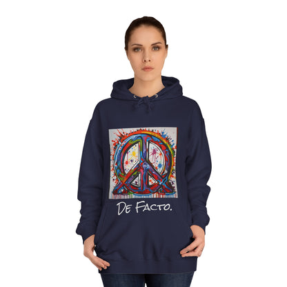 De Facto,  Hand Painted Peace Sign-  Hoodie