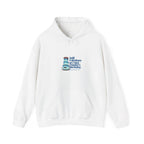 White pullover hoodie with chest birthday graphic print