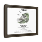 Personalised Coastal Name Art Framed Canvas Print with Quote - AlleyCrafters