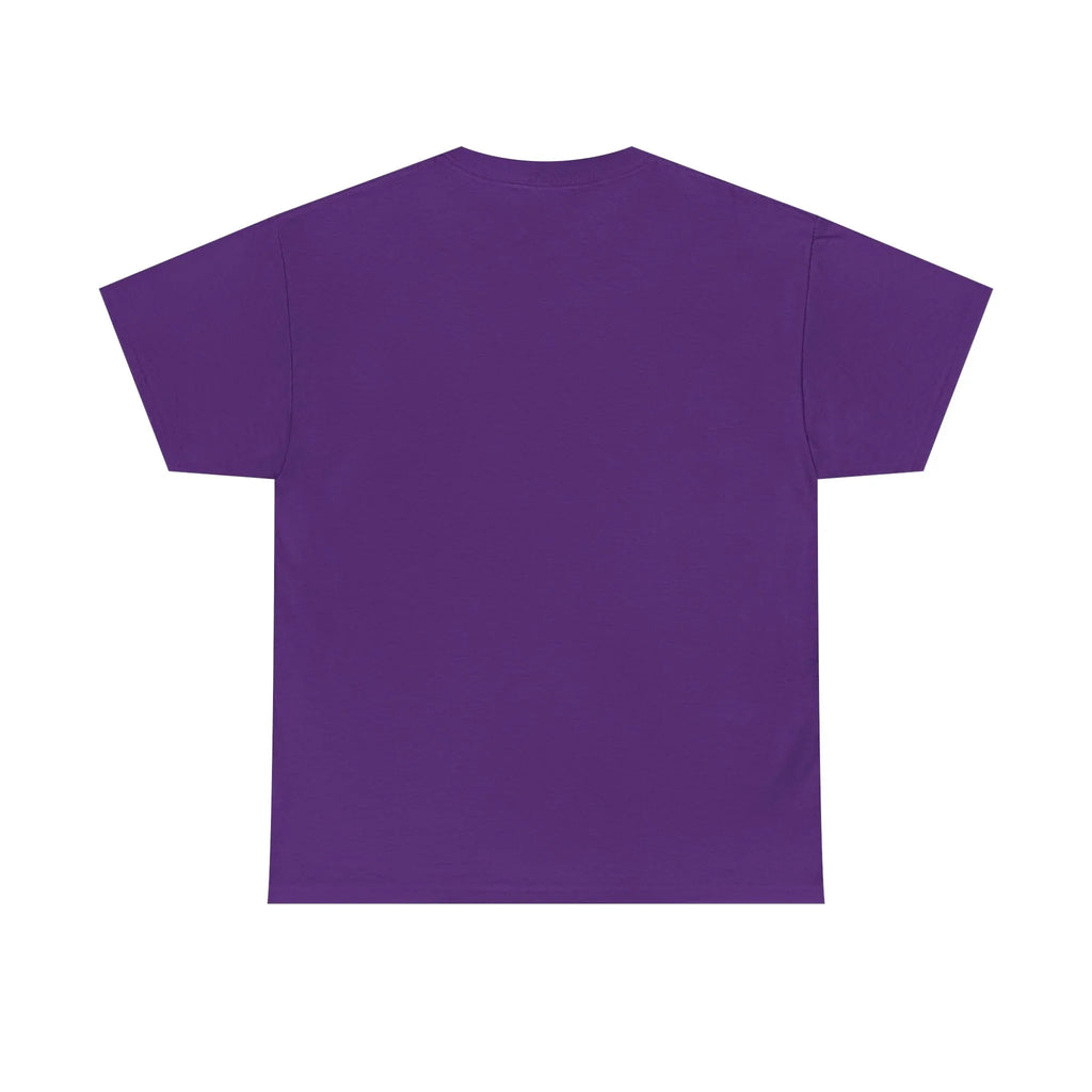 Unisex heavy cotton tee, purple crew neck