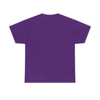 Unisex heavy cotton tee, purple crew neck