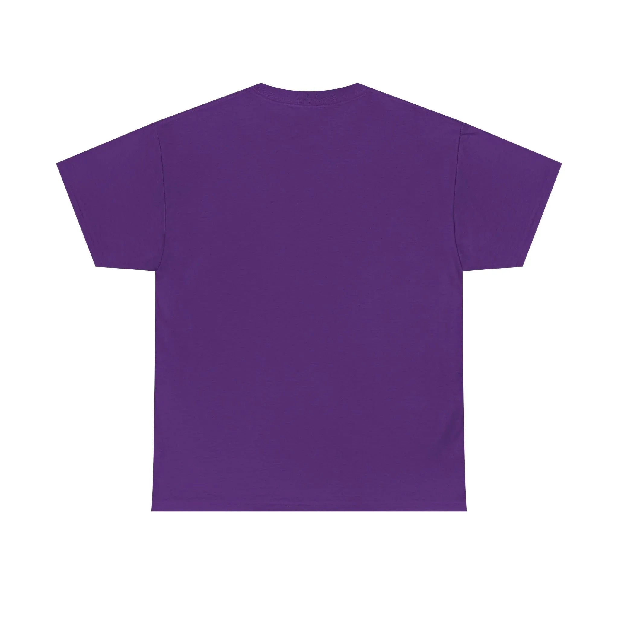 Unisex heavy cotton tee, purple crew neck