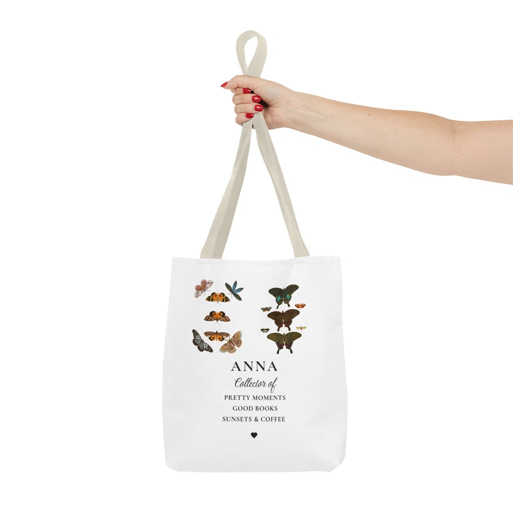 Personalised Butterfly Tote Bag — Custom Name & Collector Of Phrase Gift
