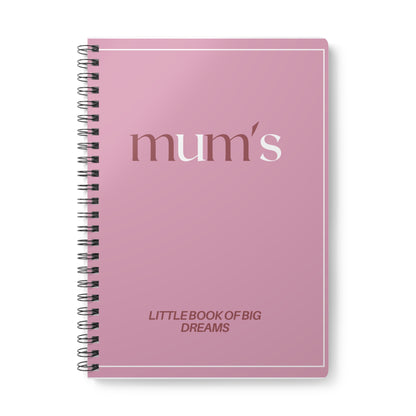 Mum's A5 Notebook | Personalise with Any Text | Custom Pink Journal