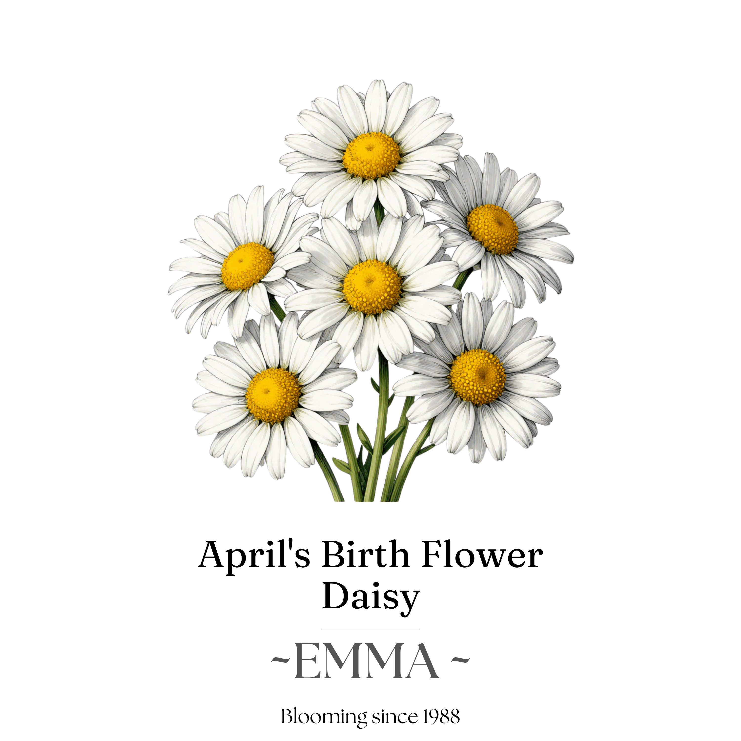 Personalised Birth Flower Mug with Name — Choose Your Birth Month - AlleyCrafters