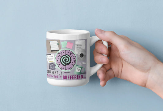 Currently Mentally Buffering Mug | Funny Relatable Coffee Cup | Thoughtful Gift - Alley Crafters