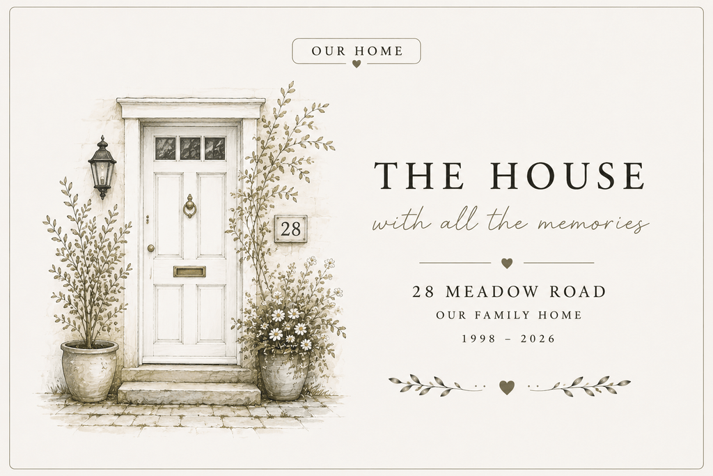Personalised House Name Canvas Print — New Home & Housewarming Gift - AlleyCrafters
