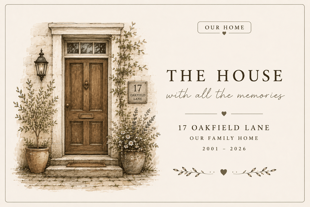 Personalised House Name Canvas Print — New Home & Housewarming Gift - AlleyCrafters