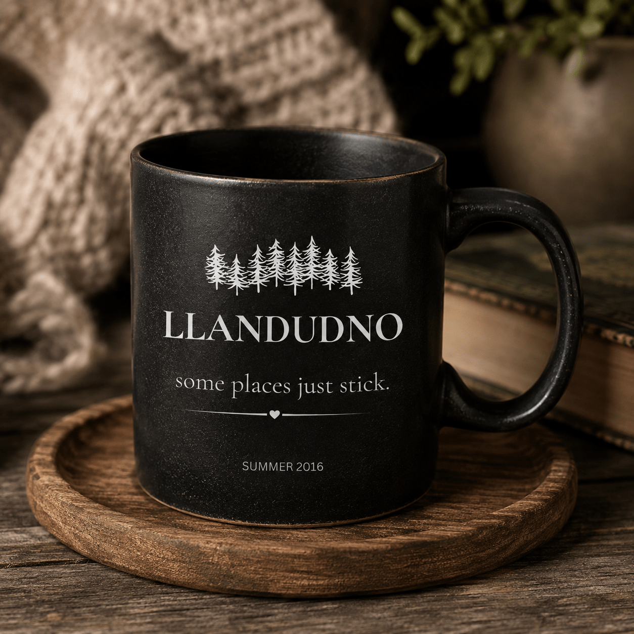 Personalised 'My Happy Place' Mug — Custom Location, Name & Year - AlleyCrafters