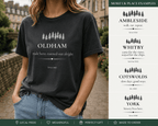 Personalised 'My Happy Place' T-Shirt — Custom Location, Name & Year - AlleyCrafters