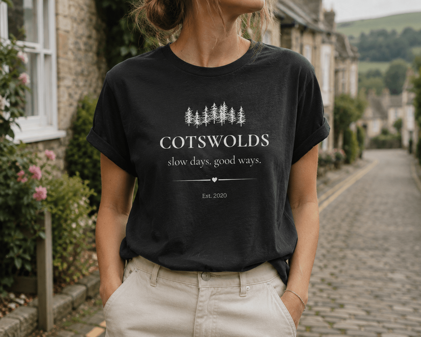 Personalised 'My Happy Place' T-Shirt — Custom Location, Name & Year - AlleyCrafters