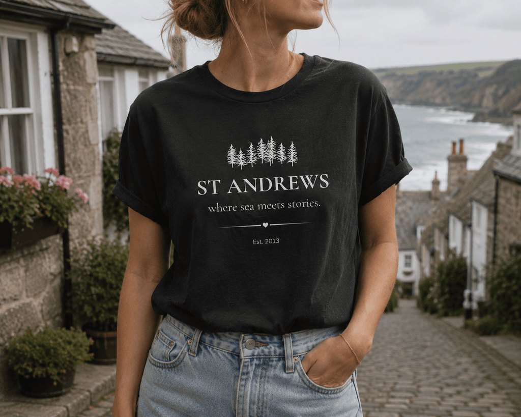 Personalised 'My Happy Place' T-Shirt — Custom Location, Name & Year - AlleyCrafters