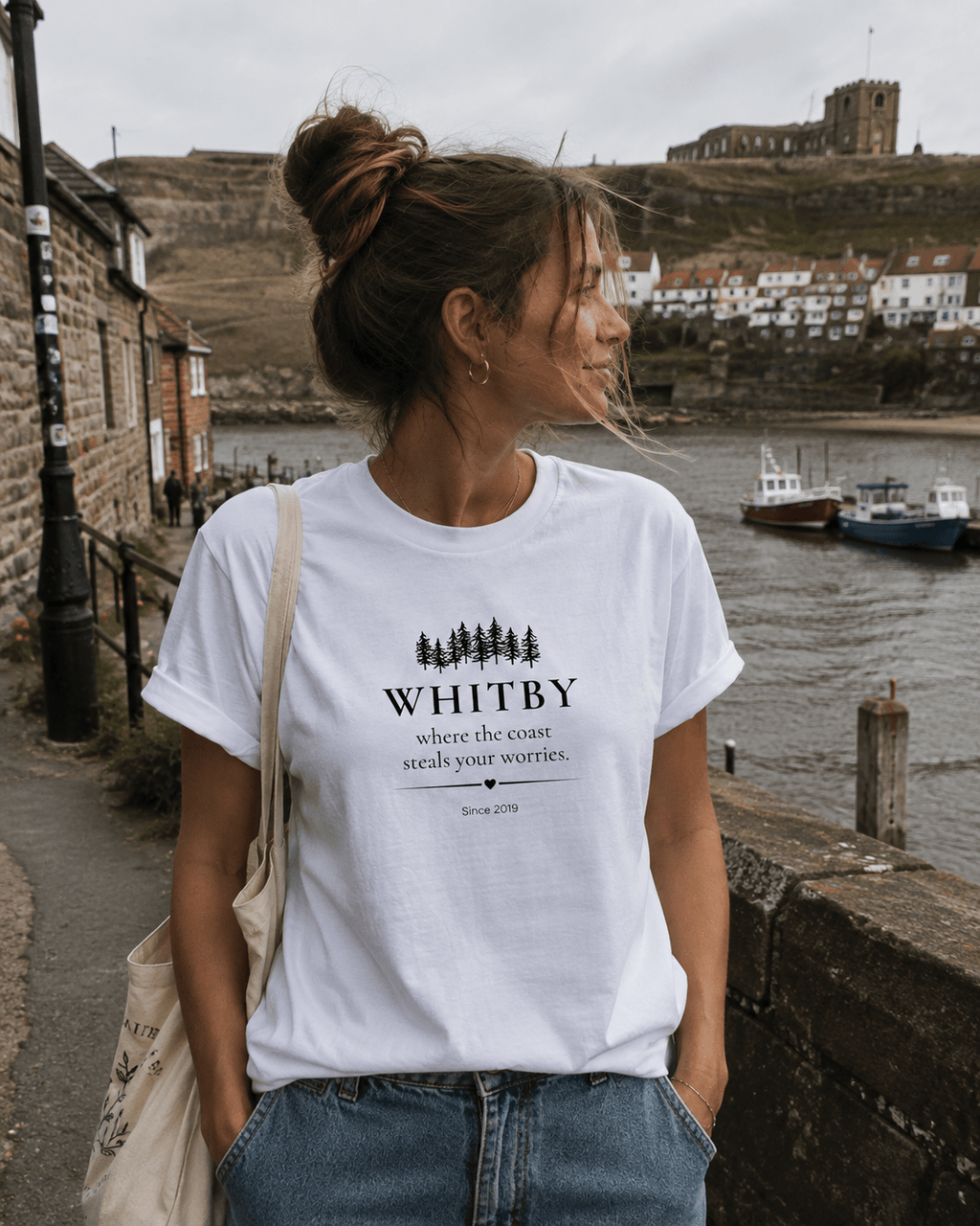 Personalised 'My Happy Place' T-Shirt — Custom Location, Name & Year - AlleyCrafters
