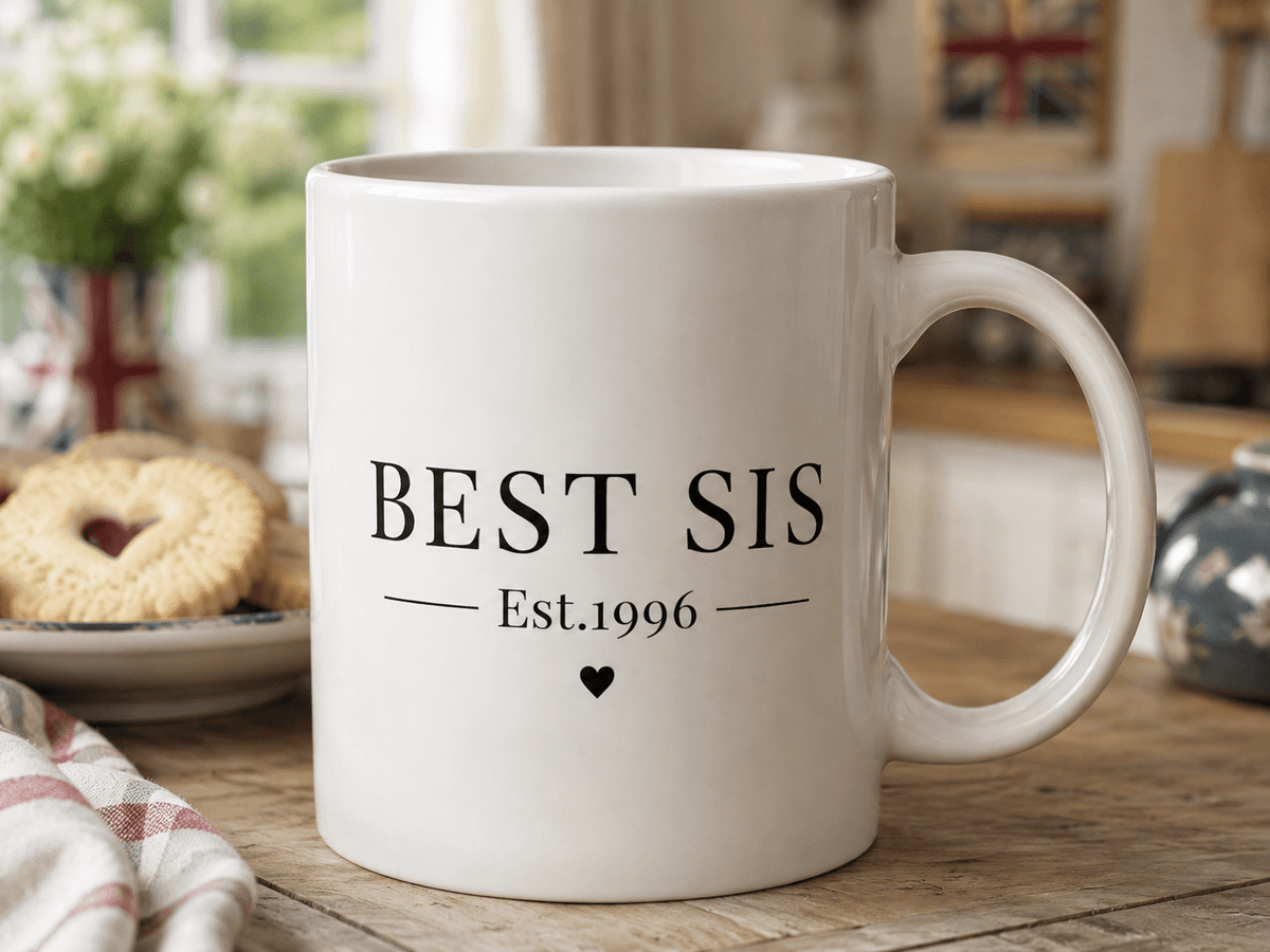 Best Friend Est. Year Mug | Personalised BFF Gift UK - AlleyCrafters