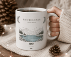Personalised Snowdonia Scenic Mug — Lake & Mountain Illustration - AlleyCrafters