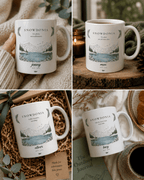Personalised Snowdonia Scenic Mug — Lake & Mountain Illustration - AlleyCrafters